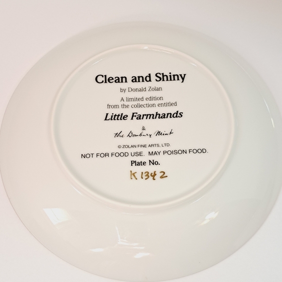 Zolan Limited Edition Set of 3 Little Farmhands and Cuddly Companion Plates - Picture 7 of 8